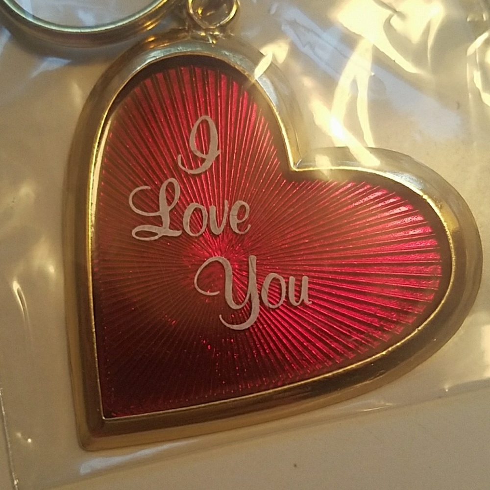 Red & Gold Heart Key Chain